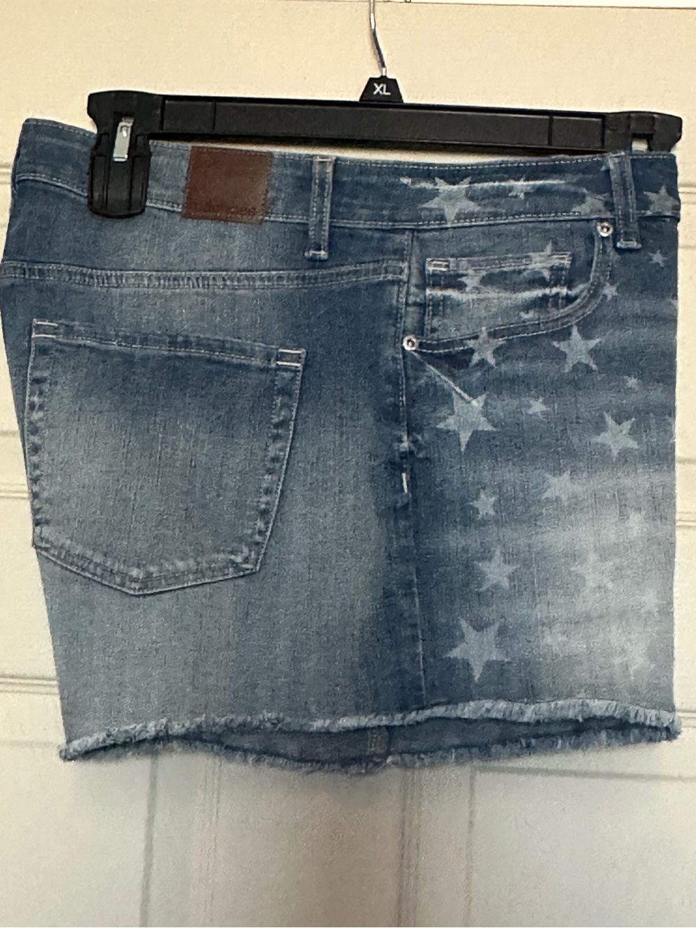 Maurices Blue Star-Print Denim Shorts
